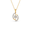 Solar Arc Diamond Pendant Necklace