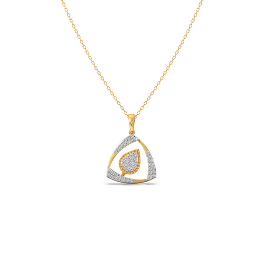 Halo Petal Pendant Necklace - Yellow