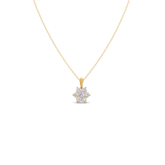 Bloom Cluster Diamond Pendant - Yellow