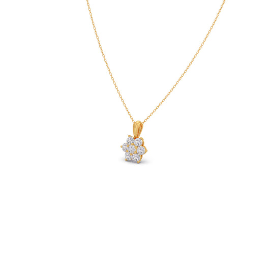 Bloom Cluster Diamond Pendant - Yellow