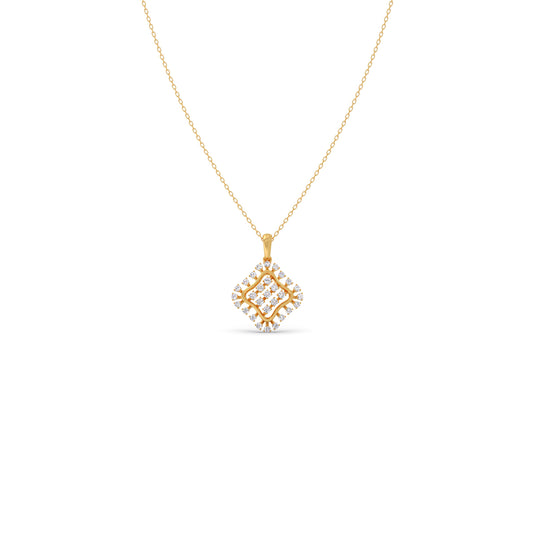 Celestial Sparkle Diamond Pendant - Yellow