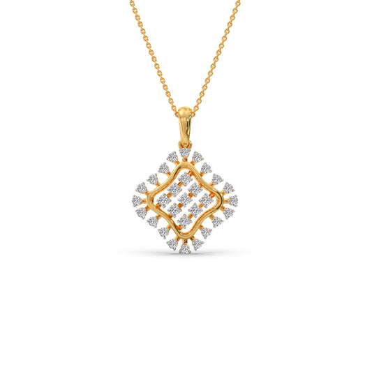 Celestial Sparkle Diamond Pendant - Yellow
