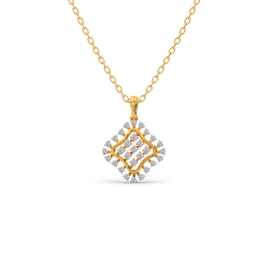 Celestial Sparkle Diamond Pendant - Yellow