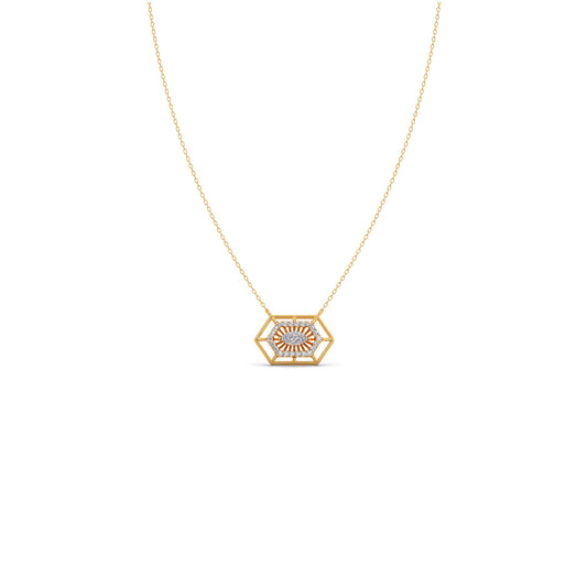 Marquise & Round Diamond Harmony Pendant - Yellow