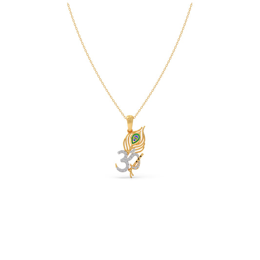 Krishna Fusion Diamond Chain Pendant - Yellow