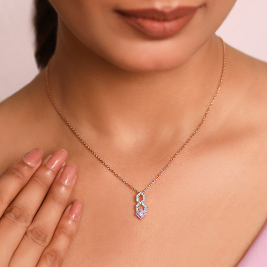 Cotton Candy HexDiamond Necklace - MQ