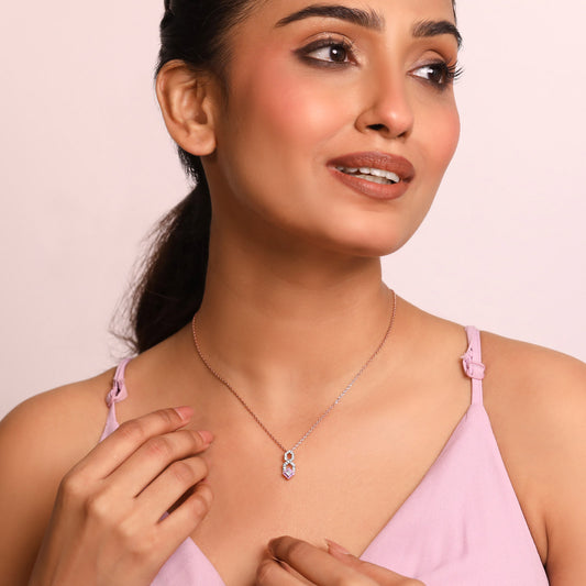 Cotton Candy HexDiamond Necklace - MQ