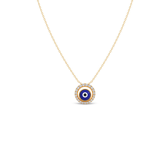 Round Diamond Nazariya Pendant - Yellow