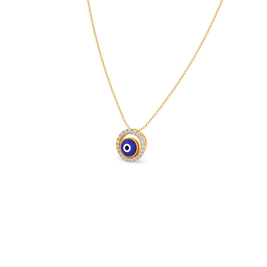 Round Diamond Nazariya Pendant - Yellow