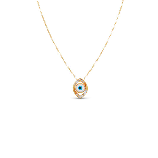 The Third Sparkle Evil Eye Pendant - Yellow