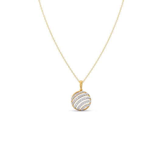 Stellar Orbit Diamond Chain Pendant - Yellow