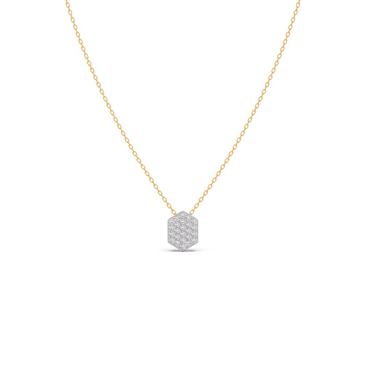 Golden Hive Diamond Chain Pendant - Yellow