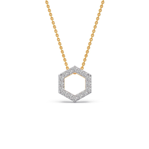 The HexFrame Diamond Pendant
