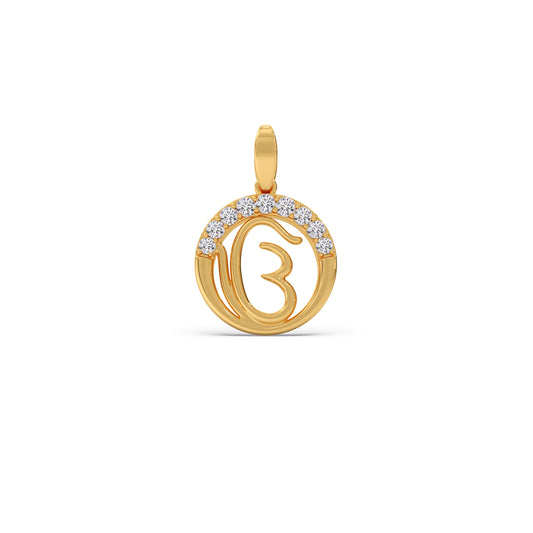 Spiritual Symbol Diamond Pendant - Yellow