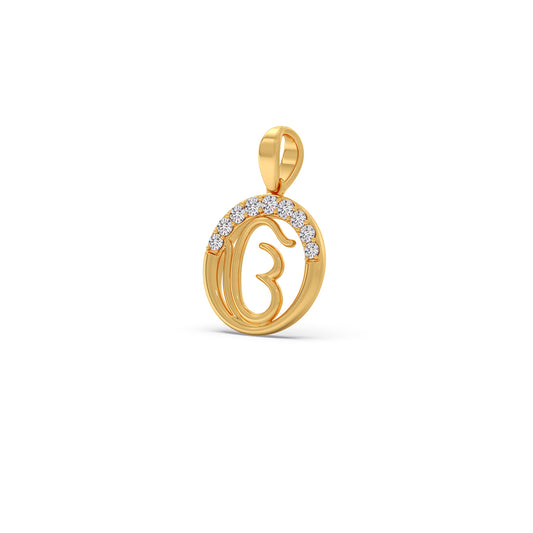 Spiritual Symbol Diamond Pendant - Yellow
