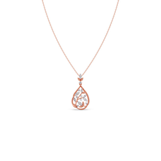 Arbor Vitae Diamond Chain Pendant - Rose