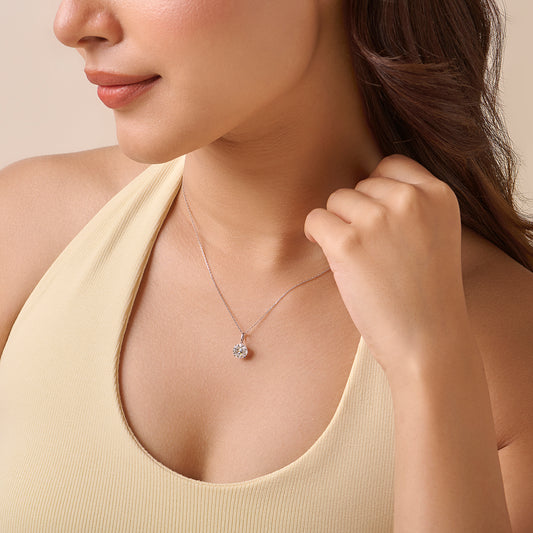 Accents Round Solitaire Chain Pendant - MQ