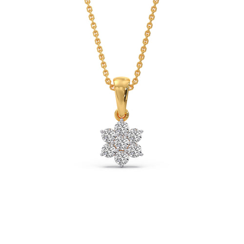Nakshatra Celestial Round Diamond Chain Pendant