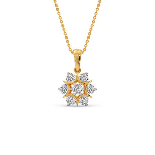 Nakshatra Tara Cluster Diamond Chain Pendant