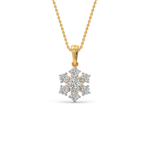 Nakshatra Bloom Cluster Diamond Chain Pendant