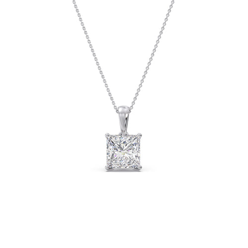 3 ct Timeless Princess Solitaire Chain Pendant