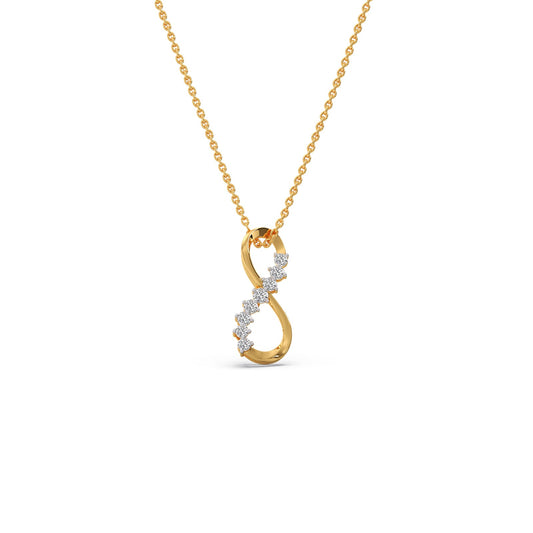 Everlasting Elegance Diamond Chain Pendant - Yellow