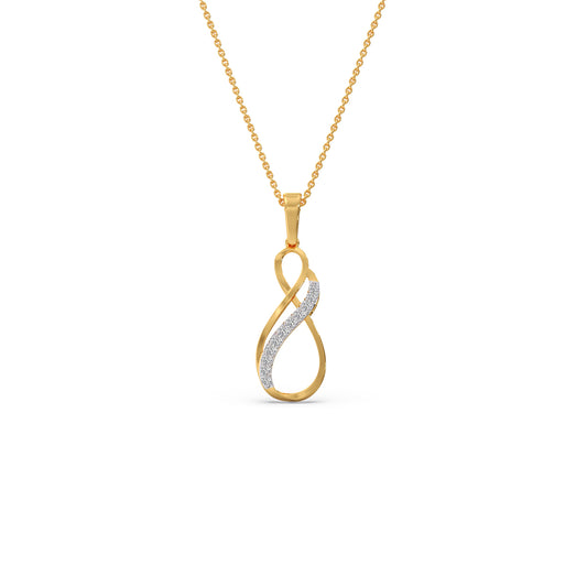 Infinity Whisper Diamond Pendant - Yellow