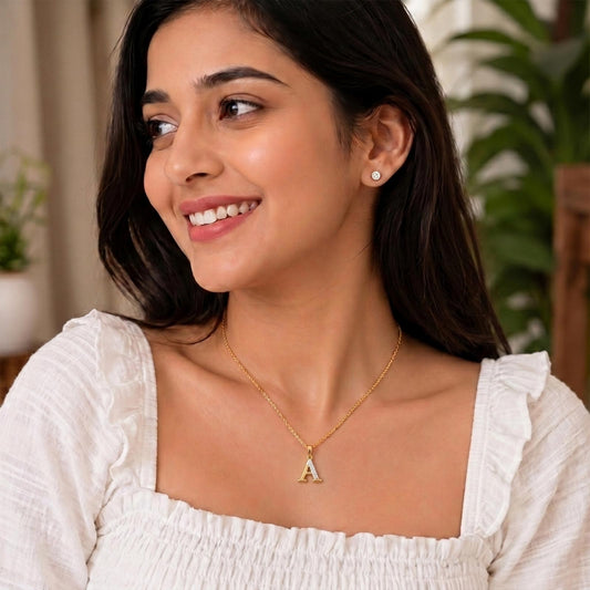 A Alphabet Diamond Pendant - MQ_AI