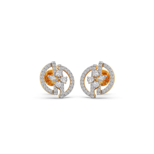 Round-Pear-Marquise Diamond Stud Earrings