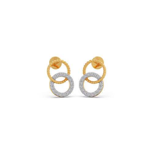 Intertwined Diamond Stud Earrings