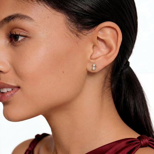Antiqua Drop Diamond Stud Earrings - MQ_AI