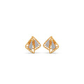 Kinetic Square Round Diamond Stud Earrings