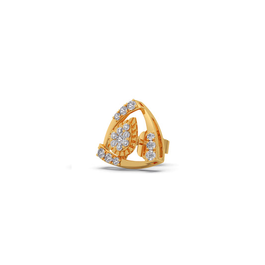 Eternal Sparkle Round Diamond Studs Earrings - Yellow