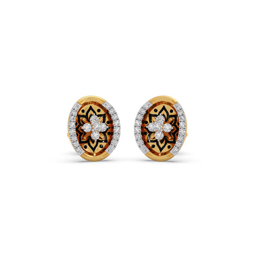 Regency Bloom Diamond Stud Earrings