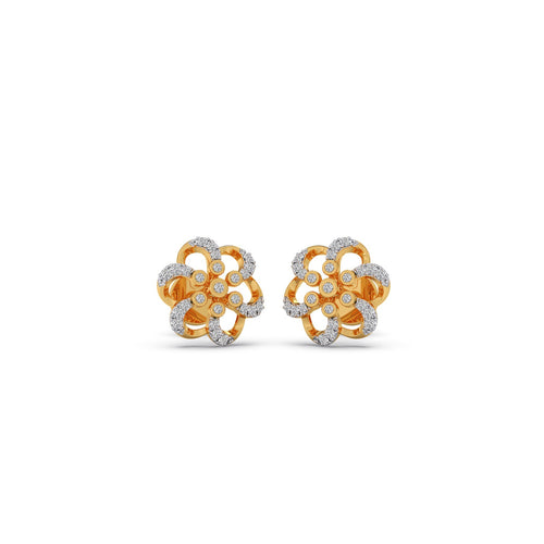 Classic Petale Diamond Stud Earrings