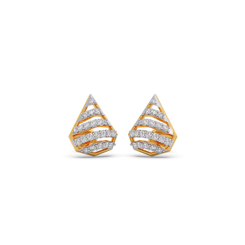 Prism Path Diamond Stud Earrings