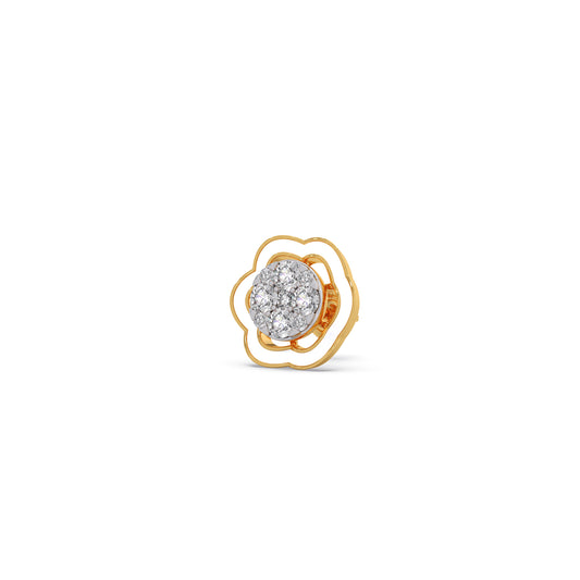 Bloom Cluster Diamond Stud Earrings - Yellow