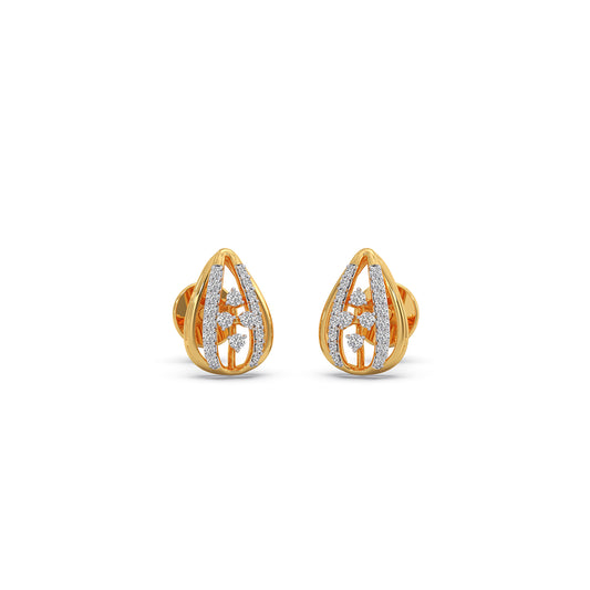 Eternal Ember Diamond Stud Earrings - Yellow