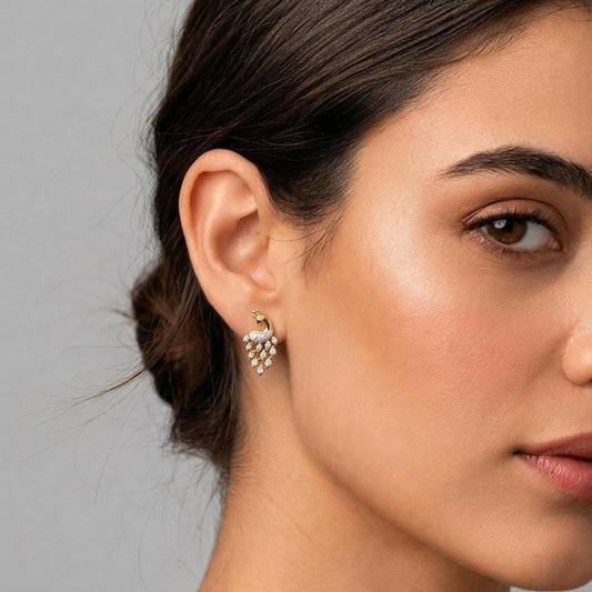 Empress Peacock Diamond Earrings - MQ_AI