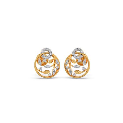 Gilded Arbor Diamond Stud Earrings