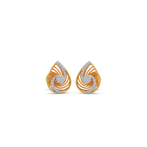 Eternal Swirl Diamond Stud Earrings
