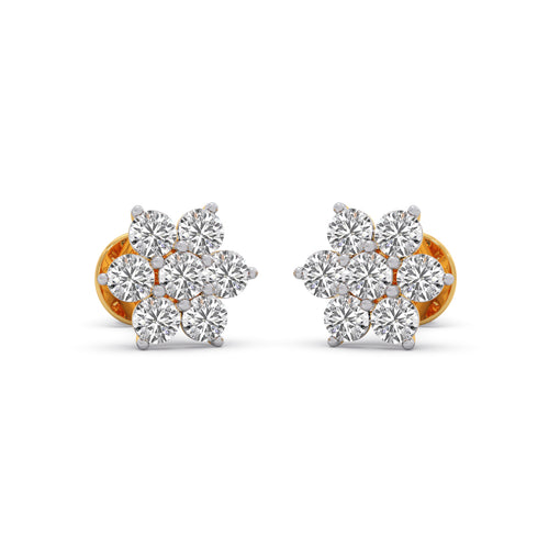 Nakshatra Luminous Round Diamond Stud Earrings