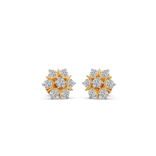 Nakshatra Tara Cluster Diamond Stud Earrings