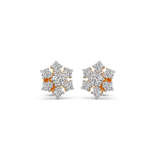 Nakshatra Bloom Cluster Diamond Stud Earrings