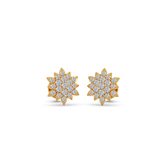 Nakshatra Eternal Diamond Stud Earrings - Yellow