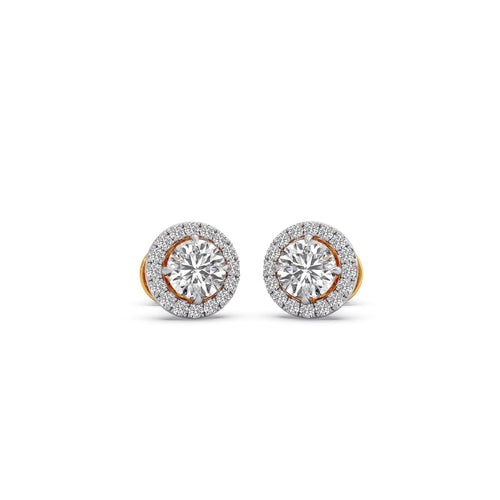 1.25 ct Orbelle Halo Solitaire Stud Earrings