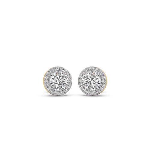 2.66 ct Lumina Halo Solitaire Stud Earrings
