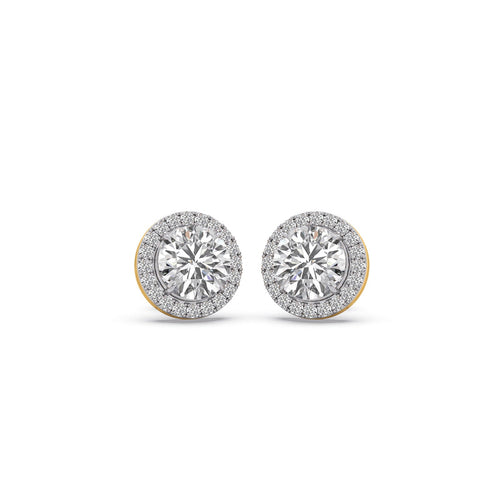 4.52 ct Haloire Solitaire Stud Earrings