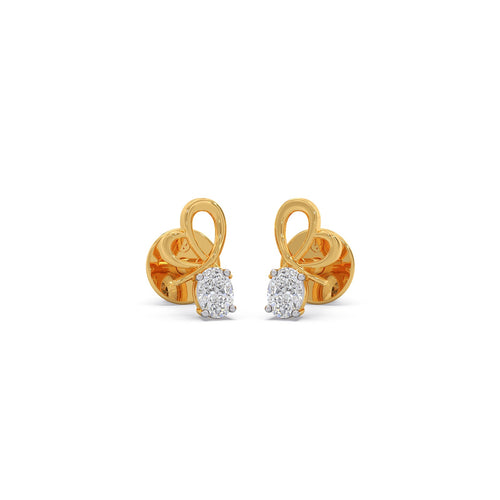 Fluttering Elegance Diamond Stud Earrings