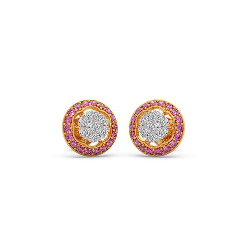 Roselle Gemstone Stud Earrings